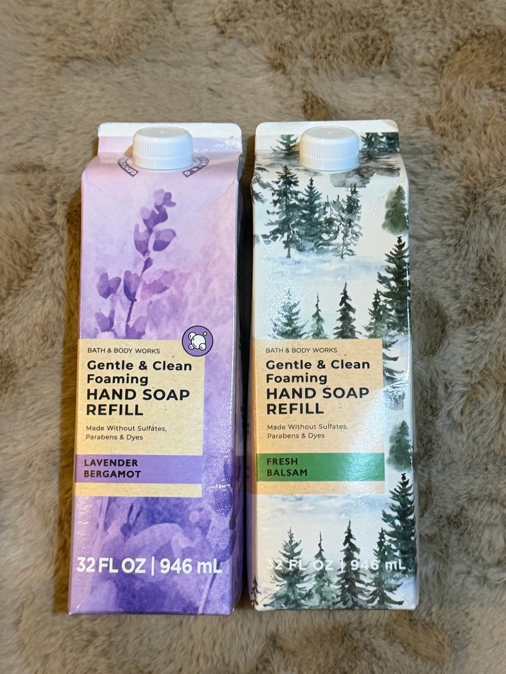 BBW BATH AND BODY WORKS SOAP REFILL FRESH BALSAM LAVENDER BERGAMOT NEW NWT